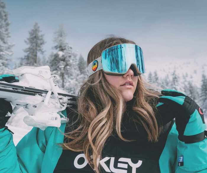 A girl skier