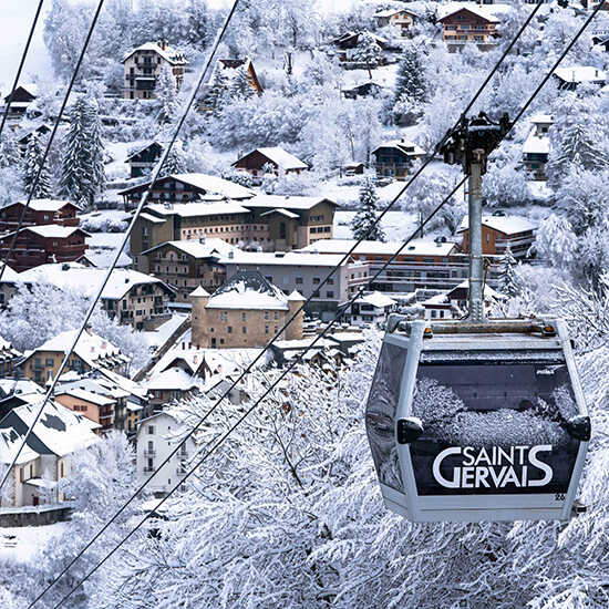 A cable car in St Gervais