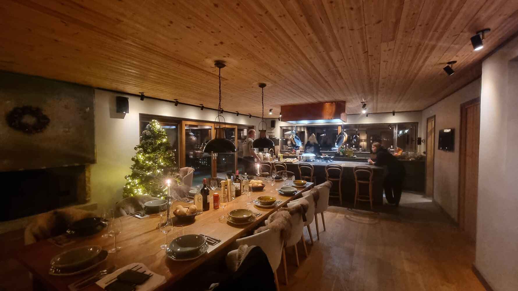 The dining table of Chalet Cervinia