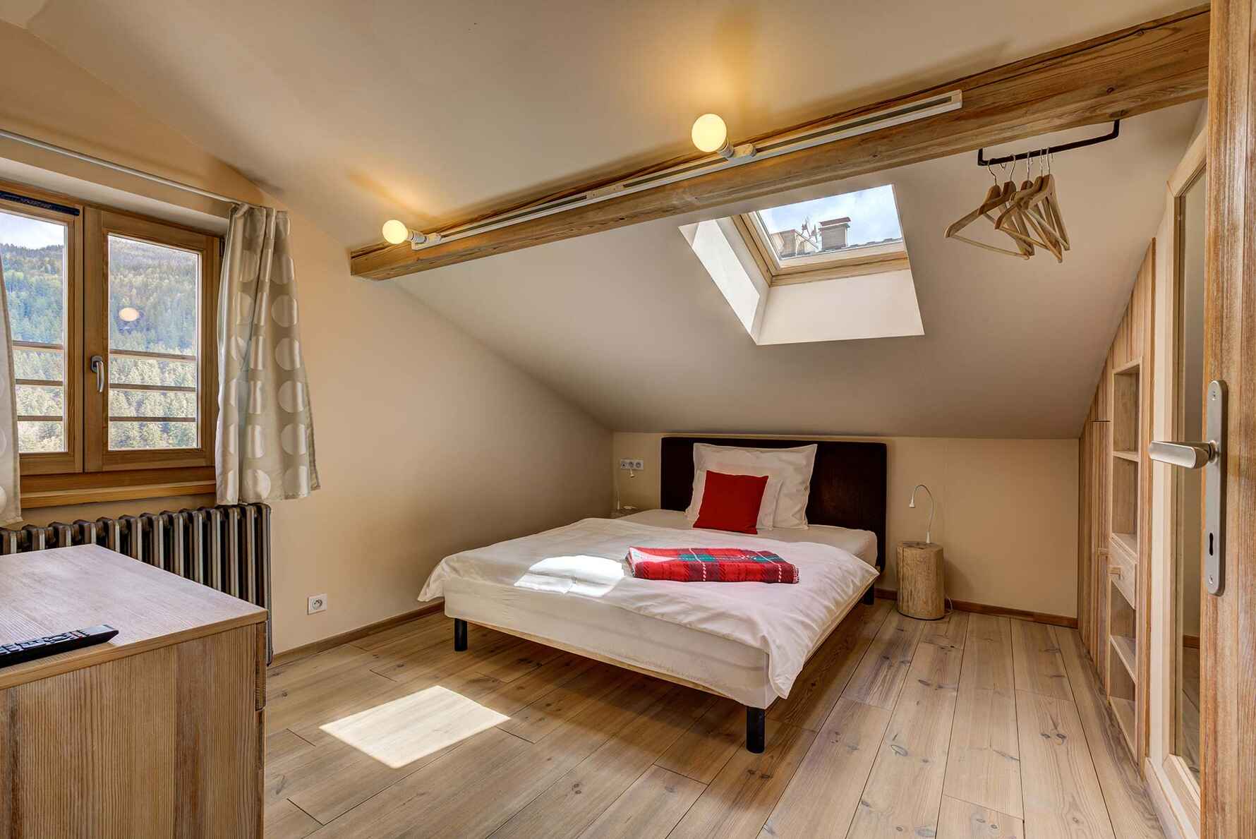 A private bedroom for a solo skier or snowboarder