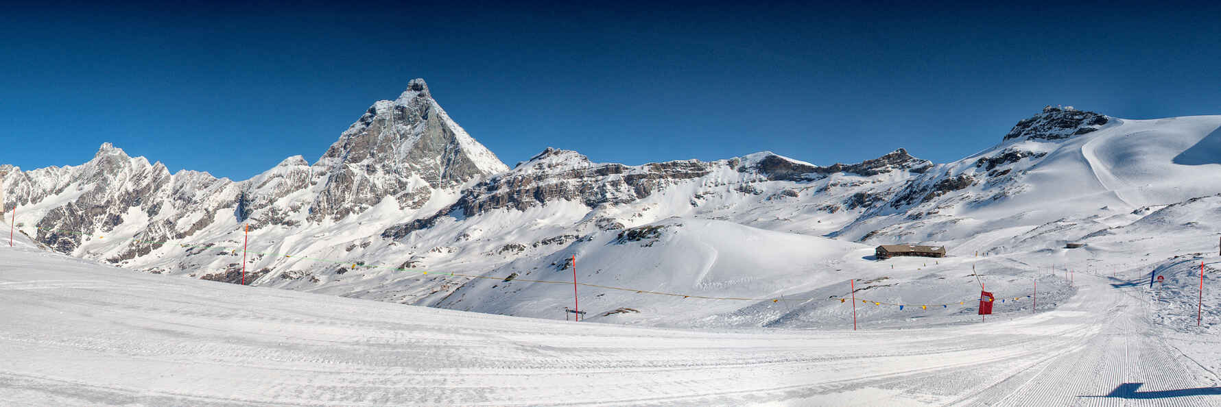 A piste in Cervinia ski resort