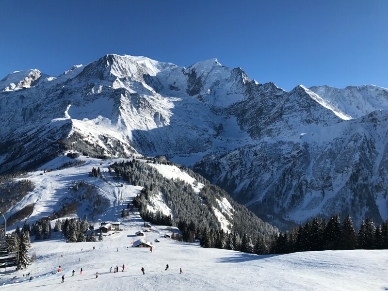 A view of Mont Blanc from Les Houches