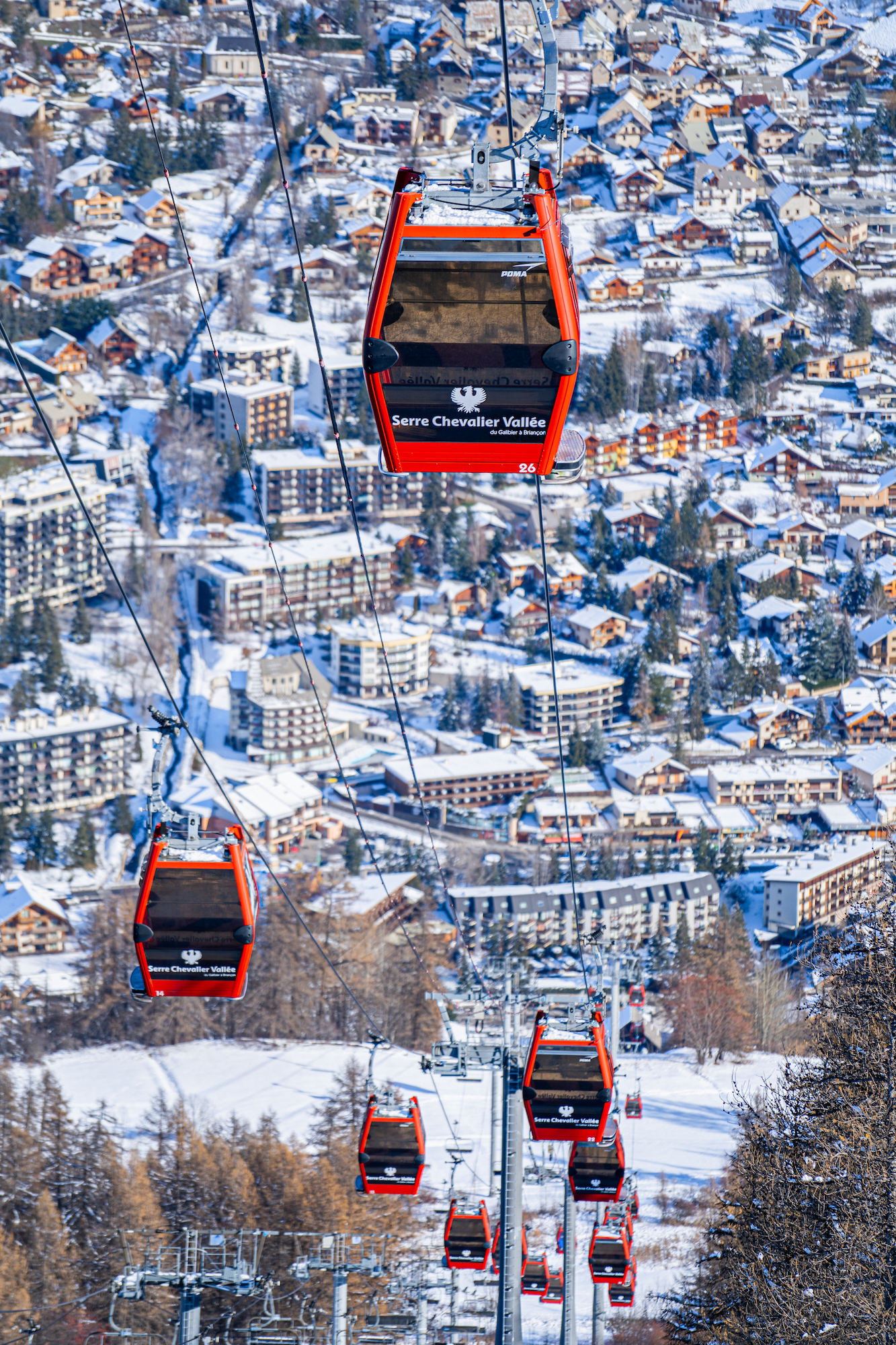 The gondola lift in Serre Chevalier