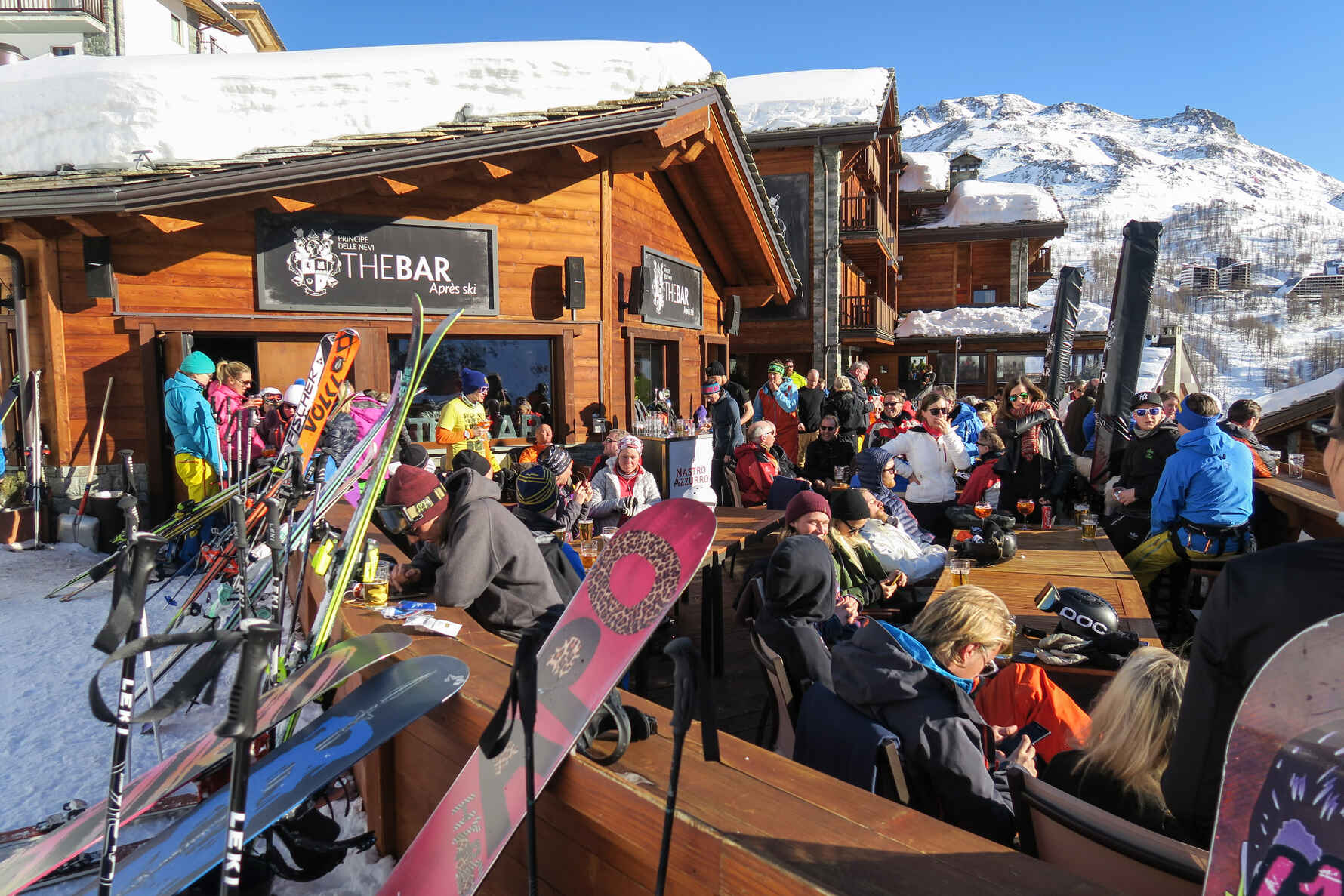 An apres ski bar in Cervinia