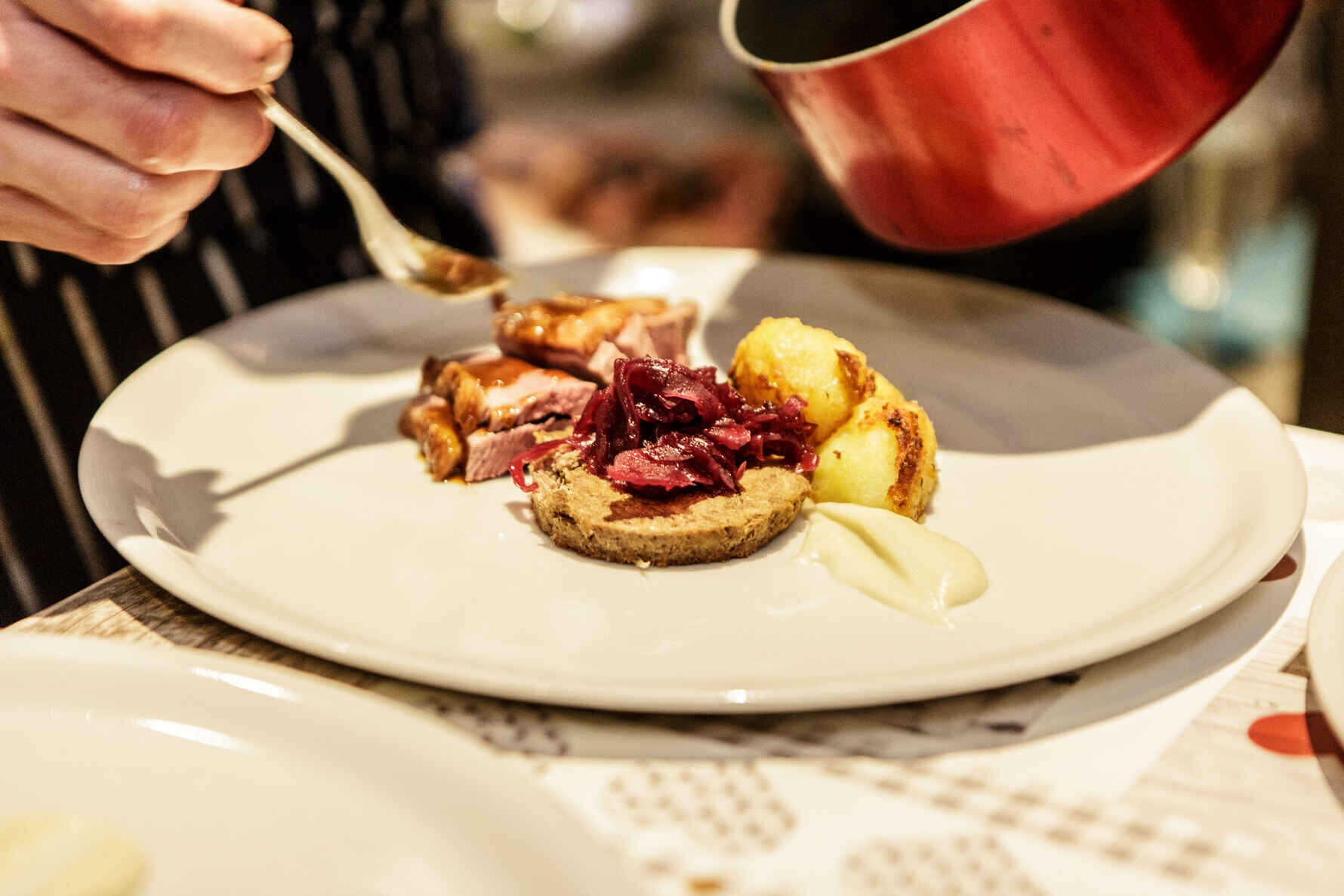 A delicious looking plate of food